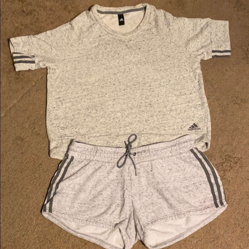 Adidas short outfit.